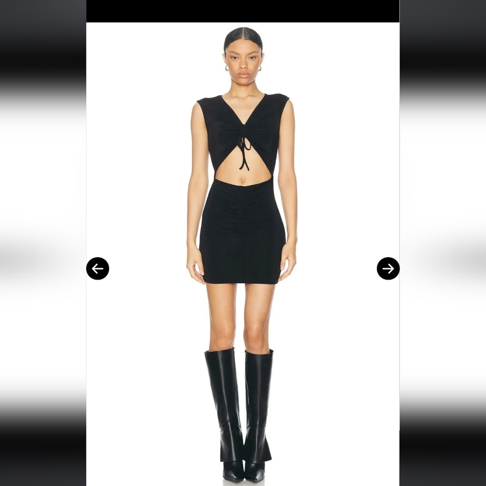 RtA Leah Mini Black Cutout Dress